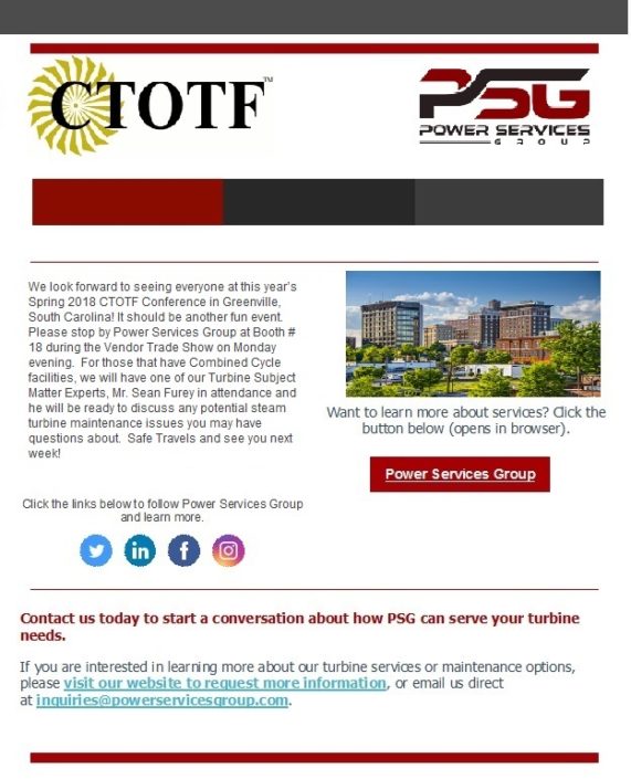 Power Services Group Attends CTOTF Conference Power Services Group